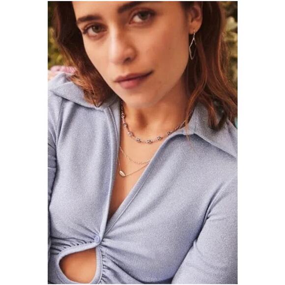 NWT! Kendra Scott Elongated Abbie Open Frame Earrings in Gold - Picture 4 of 5